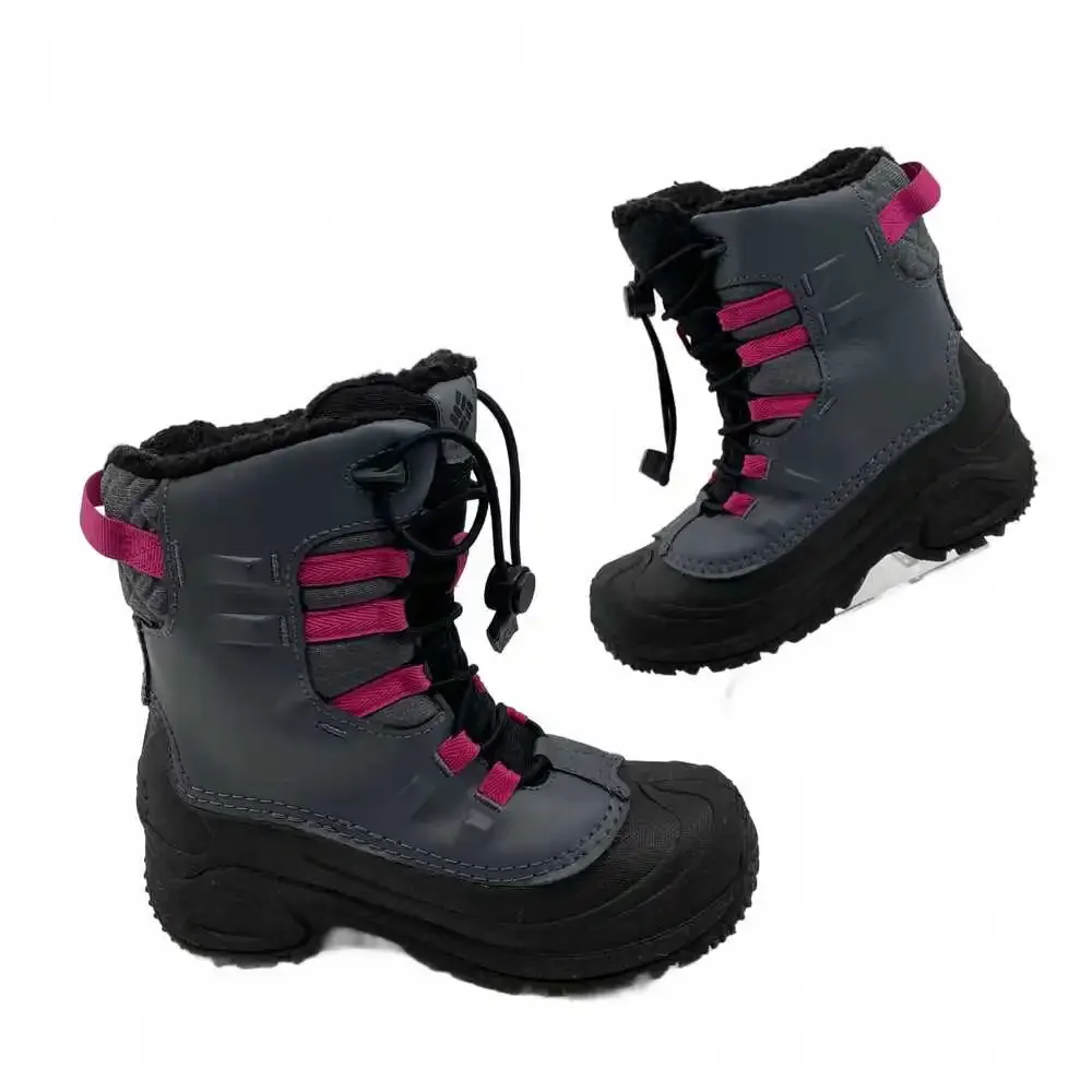 Columbia Kids Snow Boots Waterproof Gray Pink | Size 2G Girls